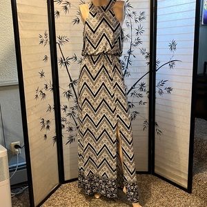Never worn like new maxi dress classic black and white